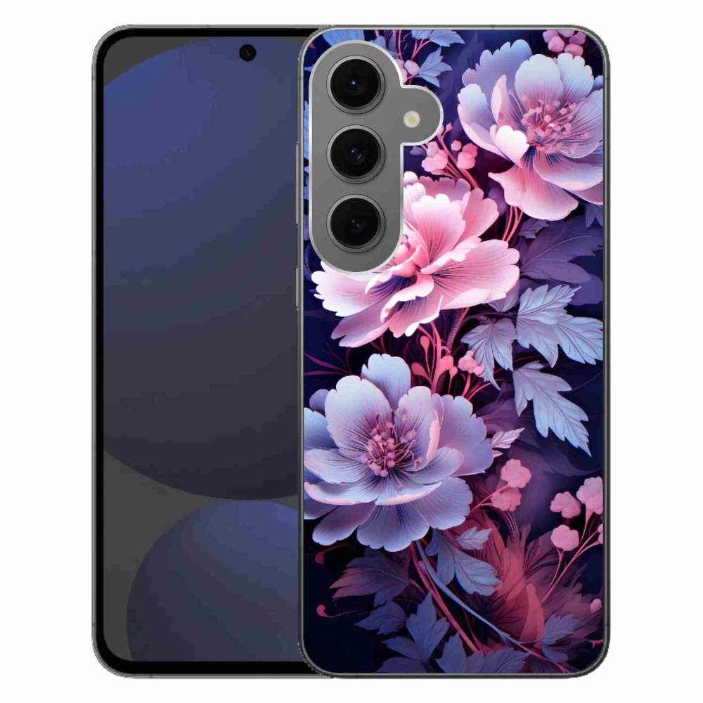 Gélový kryt mmCase na Samsung Galaxy S24 FE - kvety 11