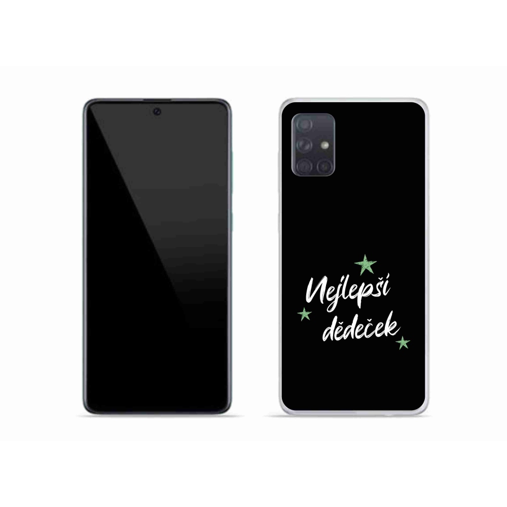 Gélový kryt mmCase na Samsung Galaxy A51 - najlepší dedko 2 čierne pozadie