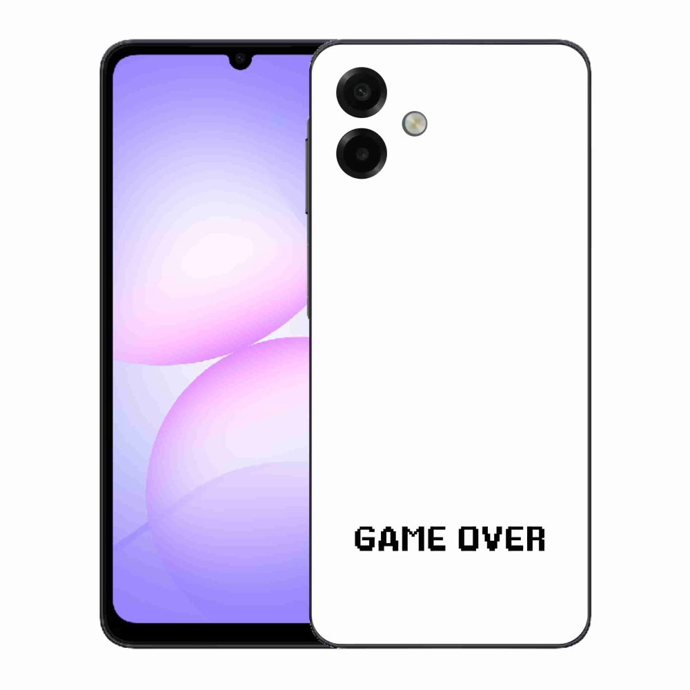 Gélový kryt mmCase na Samsung Galaxy A07 4G - game over biele pozadie