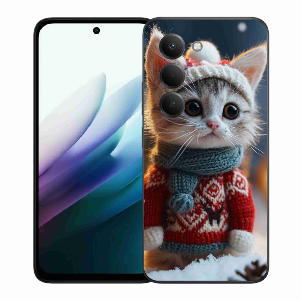 Gélový kryt mmCase na Xiaomi Redmi 15 4G/5G (171mm) - mačiatko vo svetri