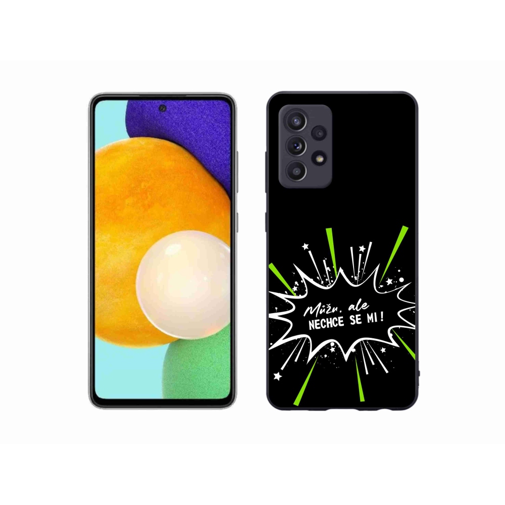 Gélový kryt mmCase na Samsung Galaxy A52/A52 5G - vtipný text 11 čierne pozadie