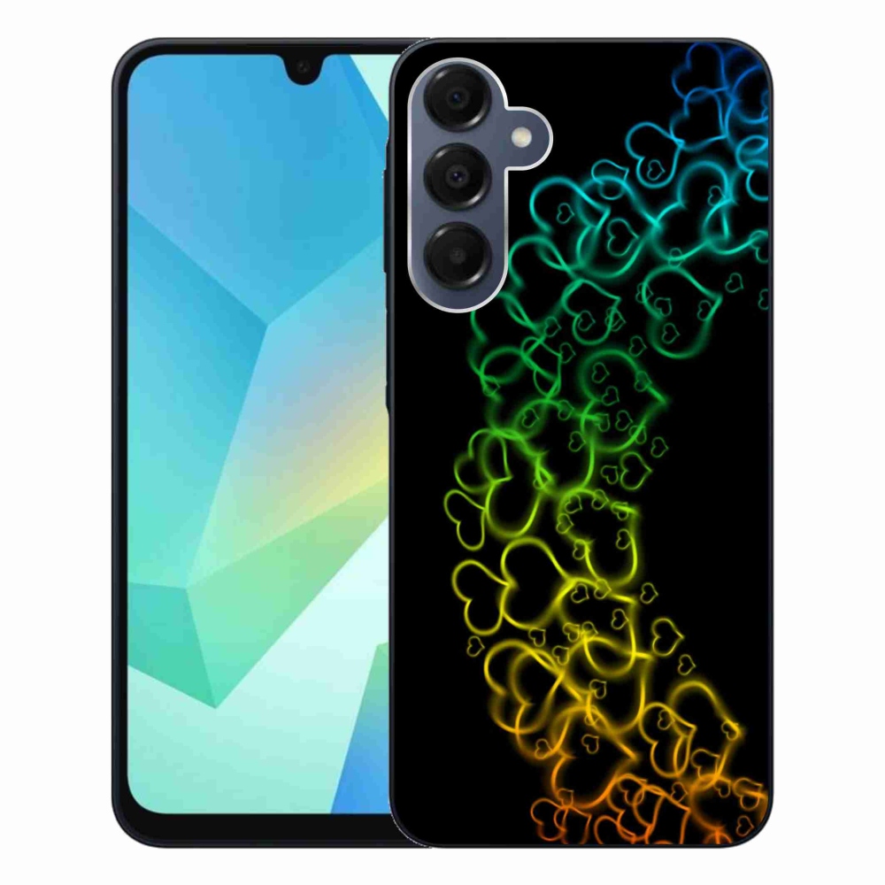 Gélový kryt mmCase na Samsung Galaxy A16 4G/5G - farebné srdiečka