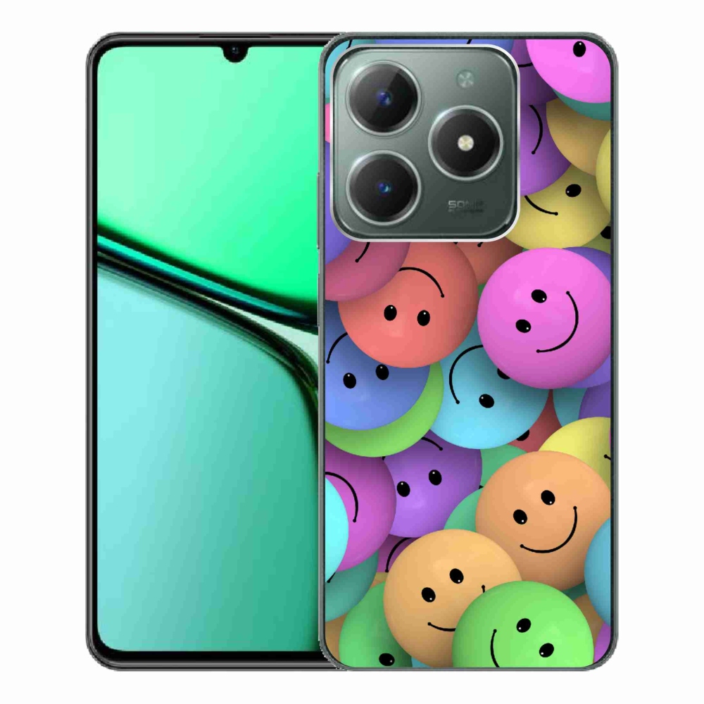 Gélový kryt mmCase na Realme C61 - farební smajlíci