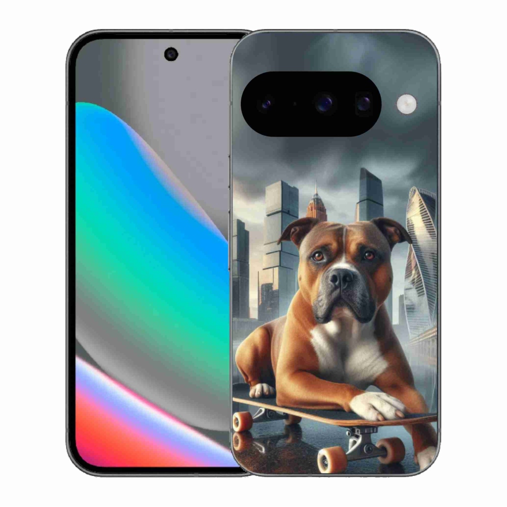 Gélový kryt mmCase na Google Pixel 10 - pes na skateboarde