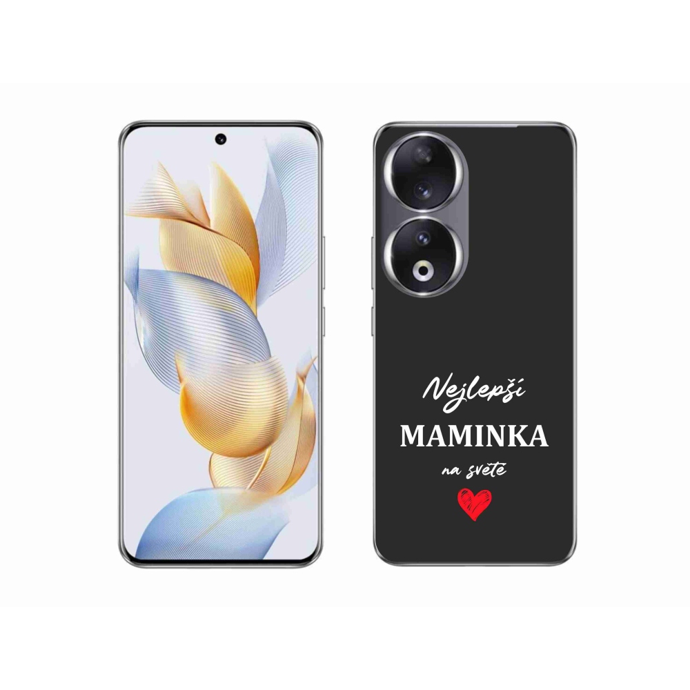 Gélový kryt mmCase na Honor 90 - najlepšia mamička 1 čierne pozadie