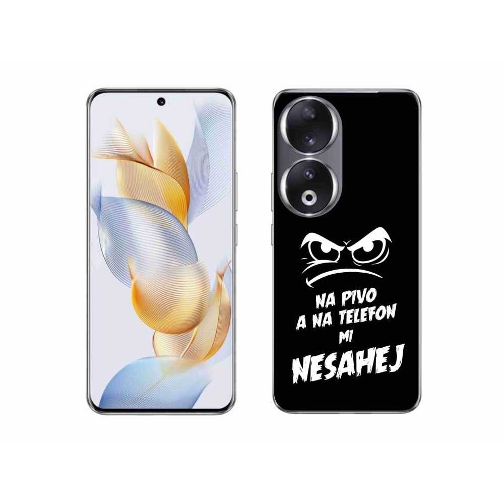 Gélový kryt mmCase na Honor 90 - pivný motív 2 čierne pozadie