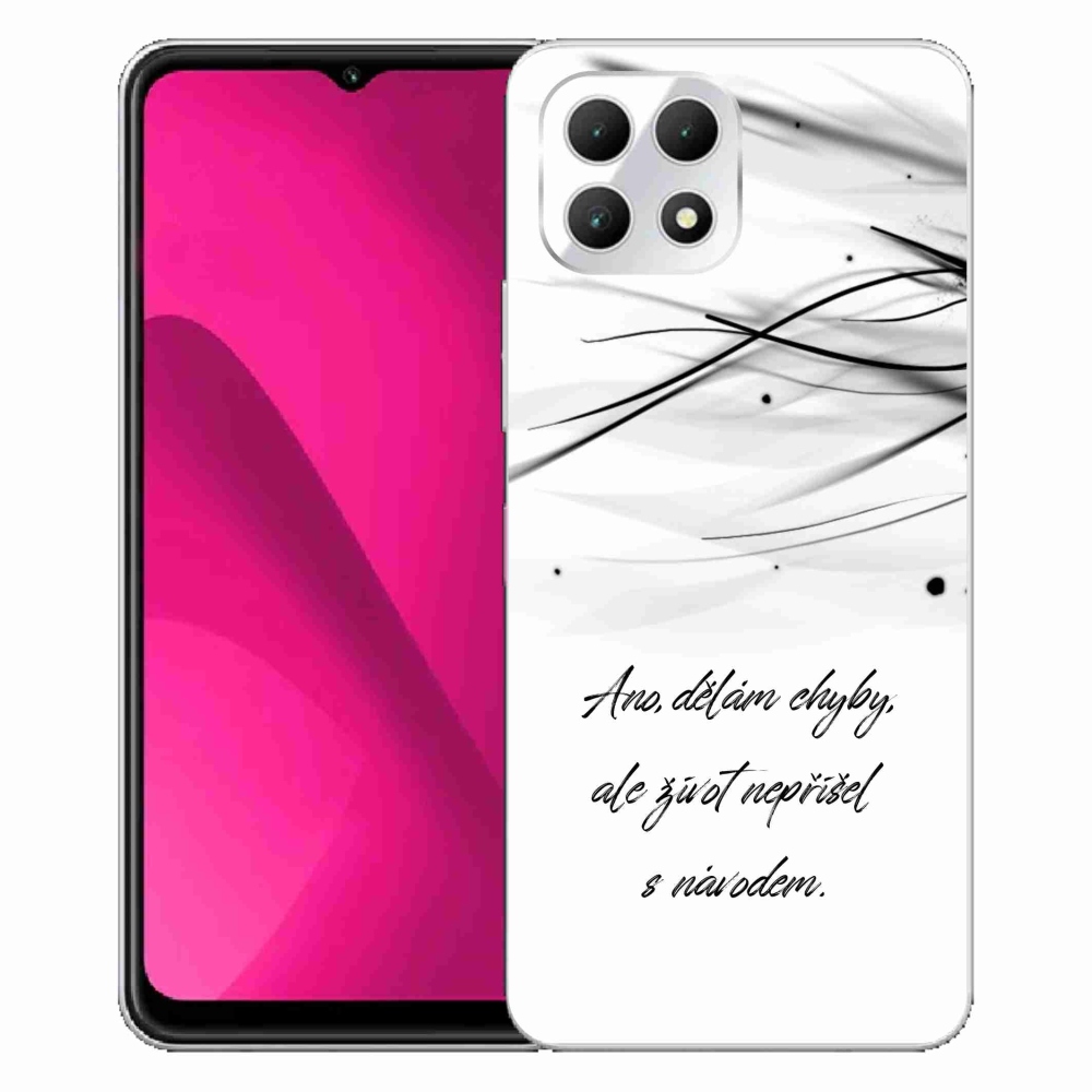 Gélový kryt mmCase na T-Mobile T Phone 2 - citát biele pozadie