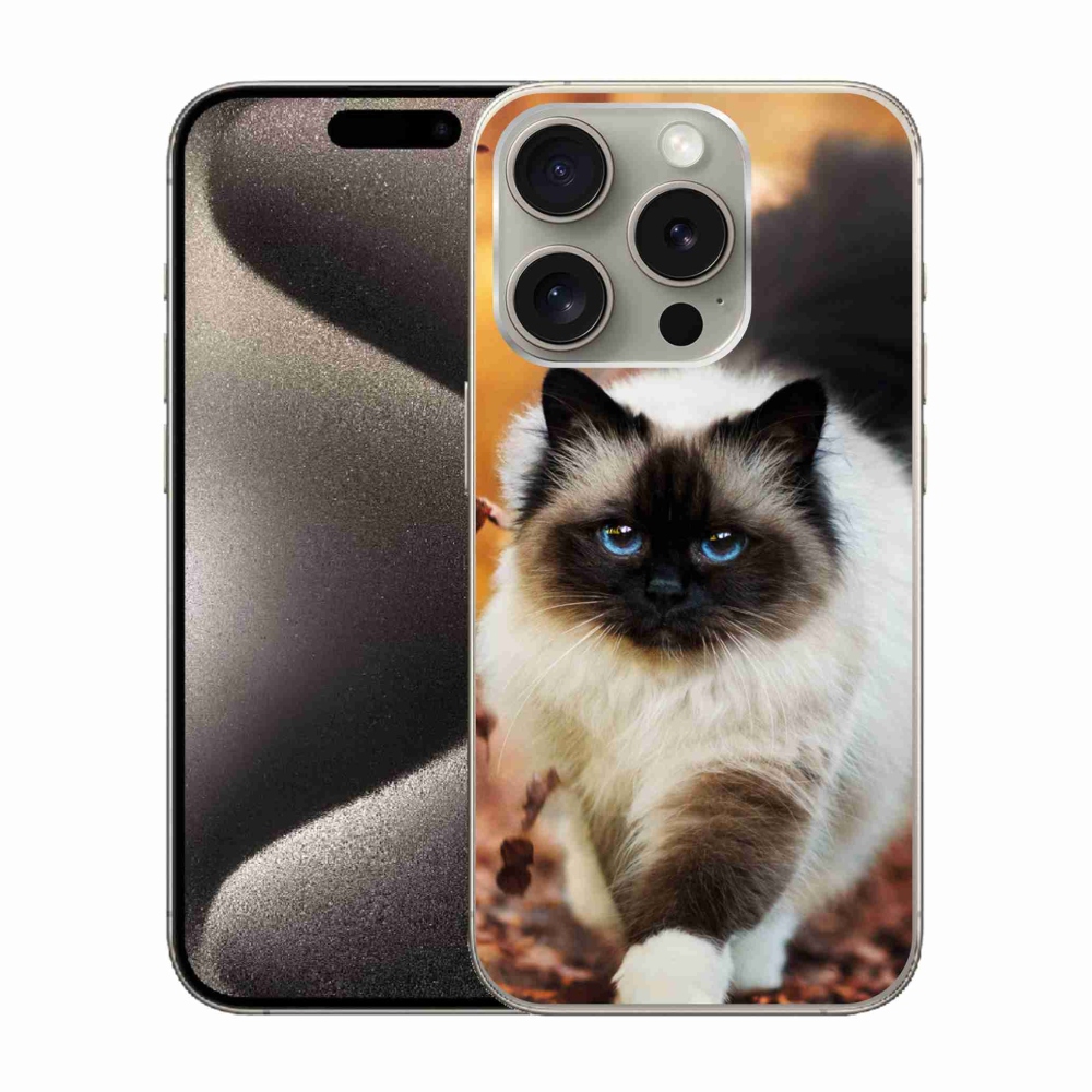 Gélový obal mmCase na iPhone 15 Pro - mačka