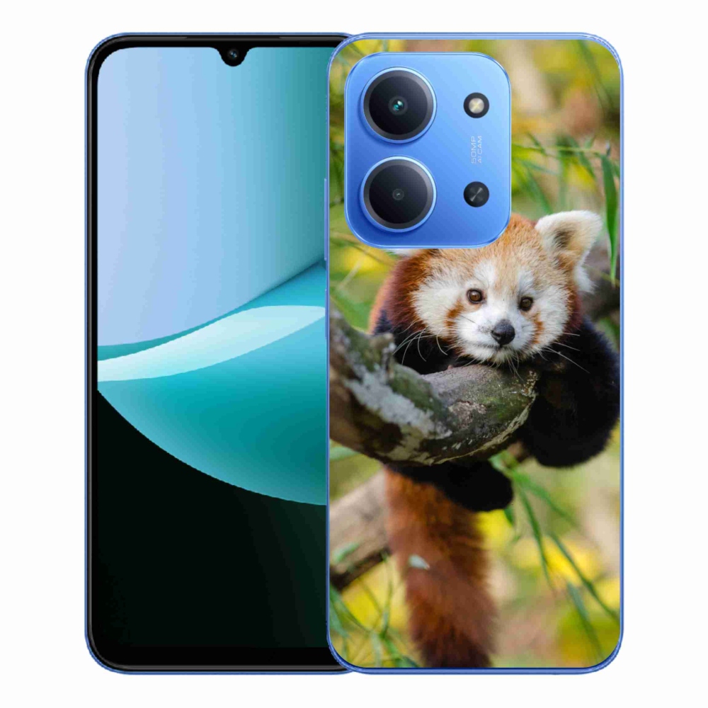 Gélový kryt mmCase na Xiaomi Redmi 15C 4G/5G (173mm) - panda červená