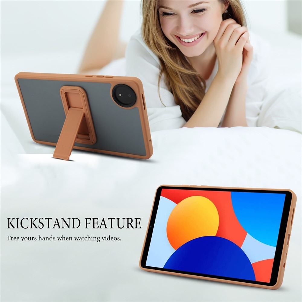 Skiny gélový obal s pevným chrbtom a výklopným stojanom na Xiaomi Redmi Pad SE 8.7 - zlatý