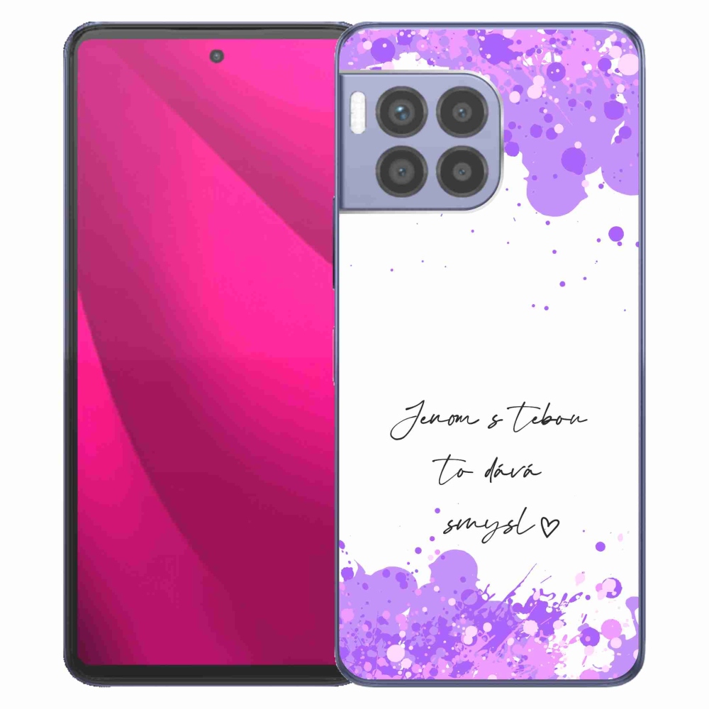 Gélový kryt mmCase na T-Mobile T Phone 2 Pro - zamilovaný text biele pozadie