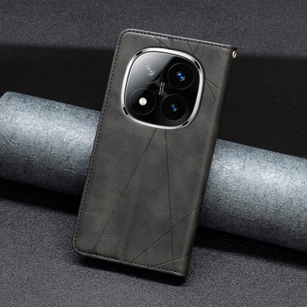 Triangle knižkové púzdro na Xiaomi Redmi Note 14 Pro - čierne