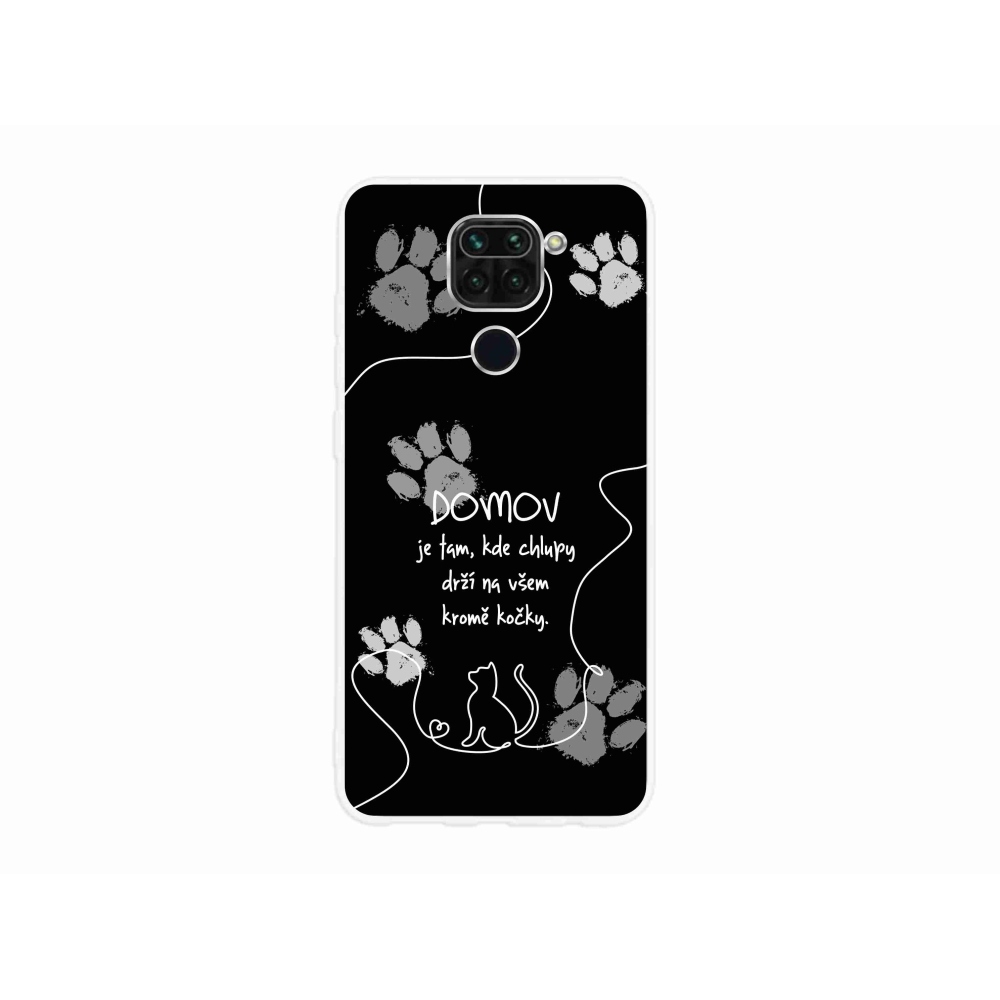 Gélový kryt mmCase na Xiaomi Redmi Note 9 - mačacie motív čierne pozadie