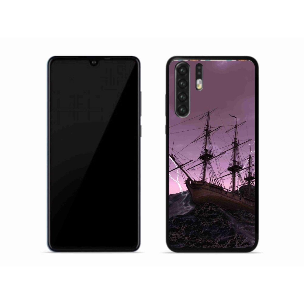 Gélový kryt mmCase na mobil Huawei P30 Pro - loď v búrke