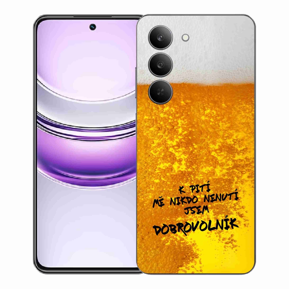 Gélový kryt mmCase na Realme 14x 5G - pivný motív 4