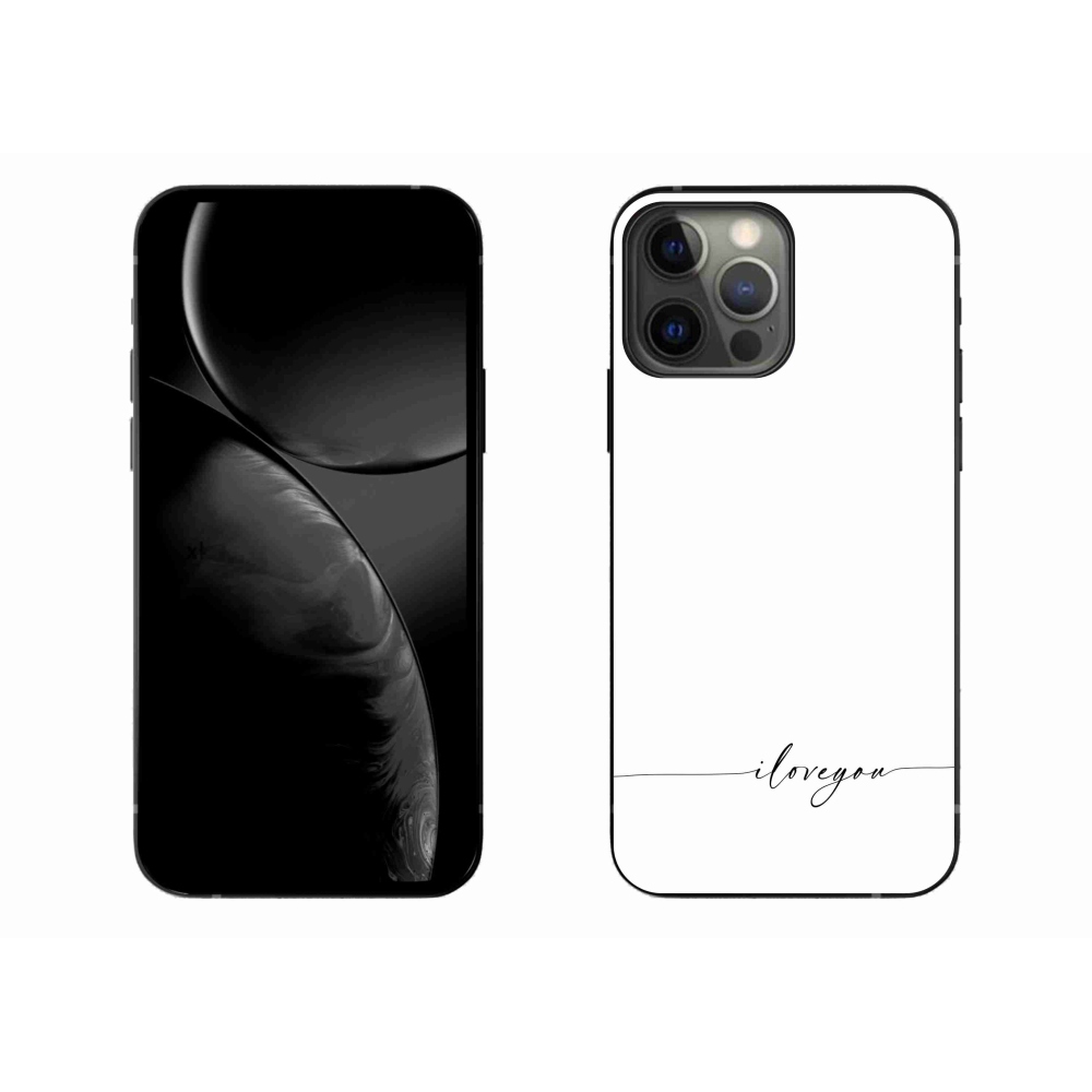Gélový kryt mmCase na iPhone 13 Pro Max 6.7 - I love you biele pozadie