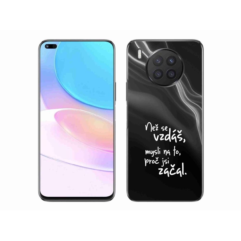 Gélový kryt mmCase na Huawei Nova 8i - citát 2 čierne pozadie