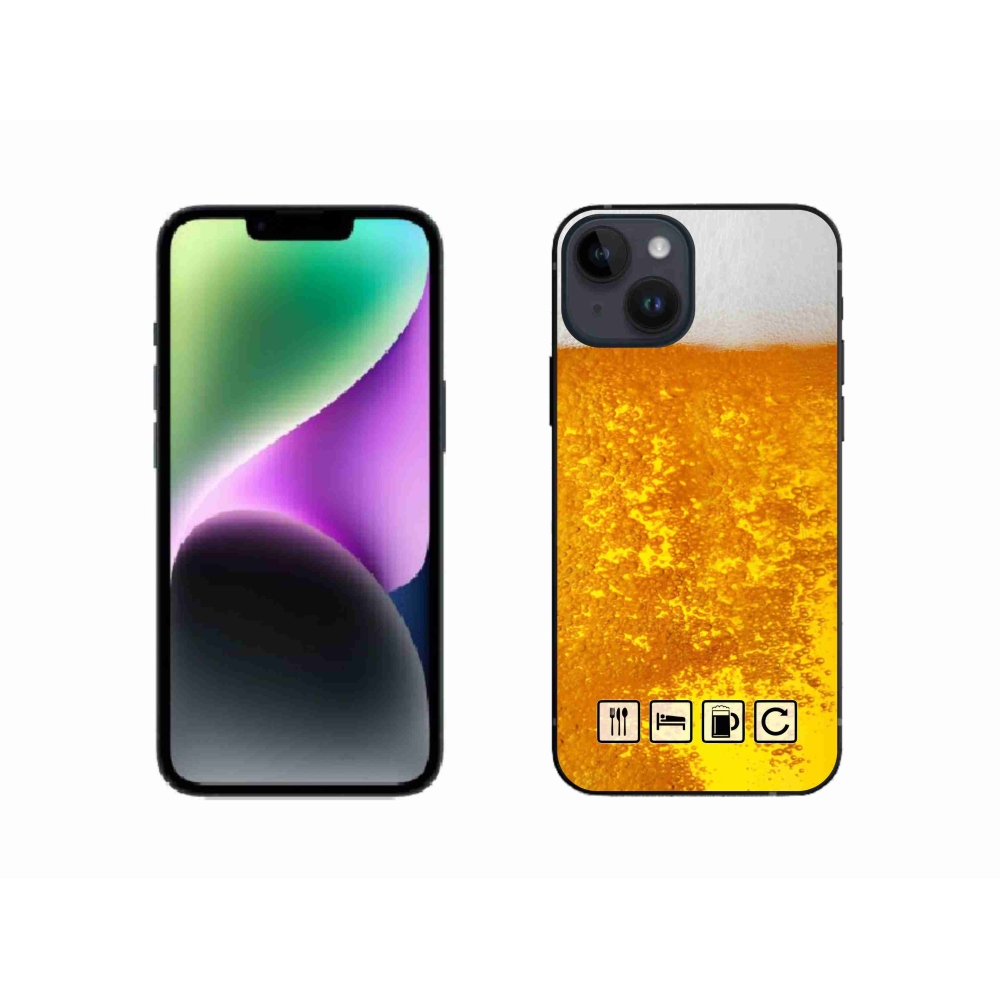 Gélový kryt mmCase na iPhone 14 - pivný motív 3