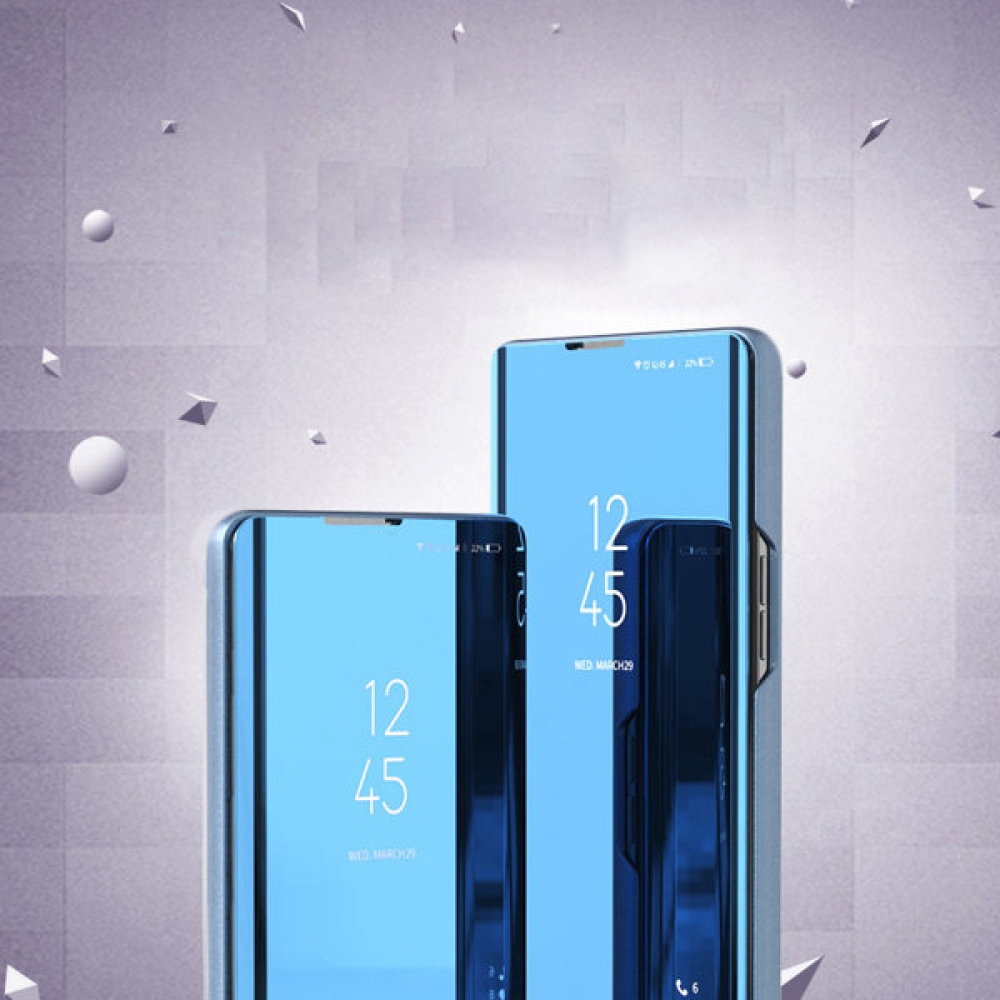 Clear zatvárací kryt s priehľadným predkom na Xiaomi Redmi 10C - modrý