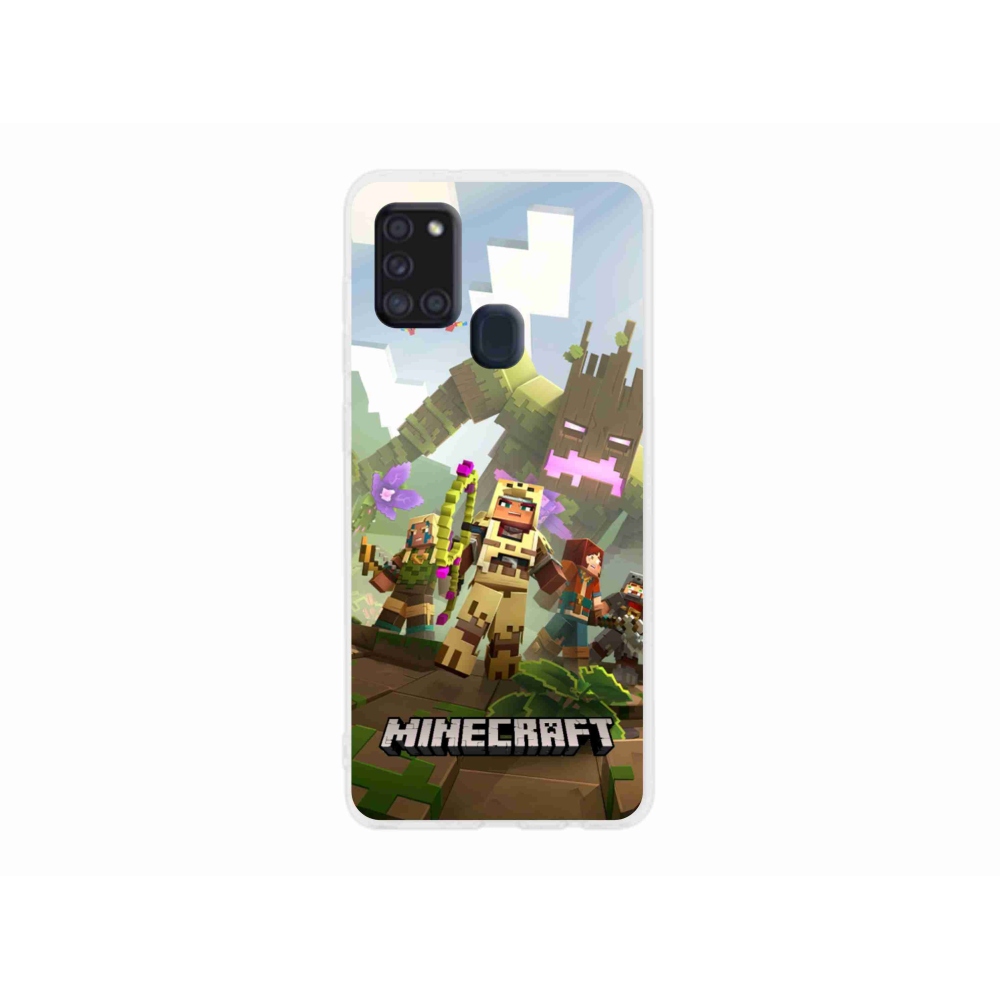 Gélový kryt mmCase na Samsung Galaxy A21s - minecraft 1