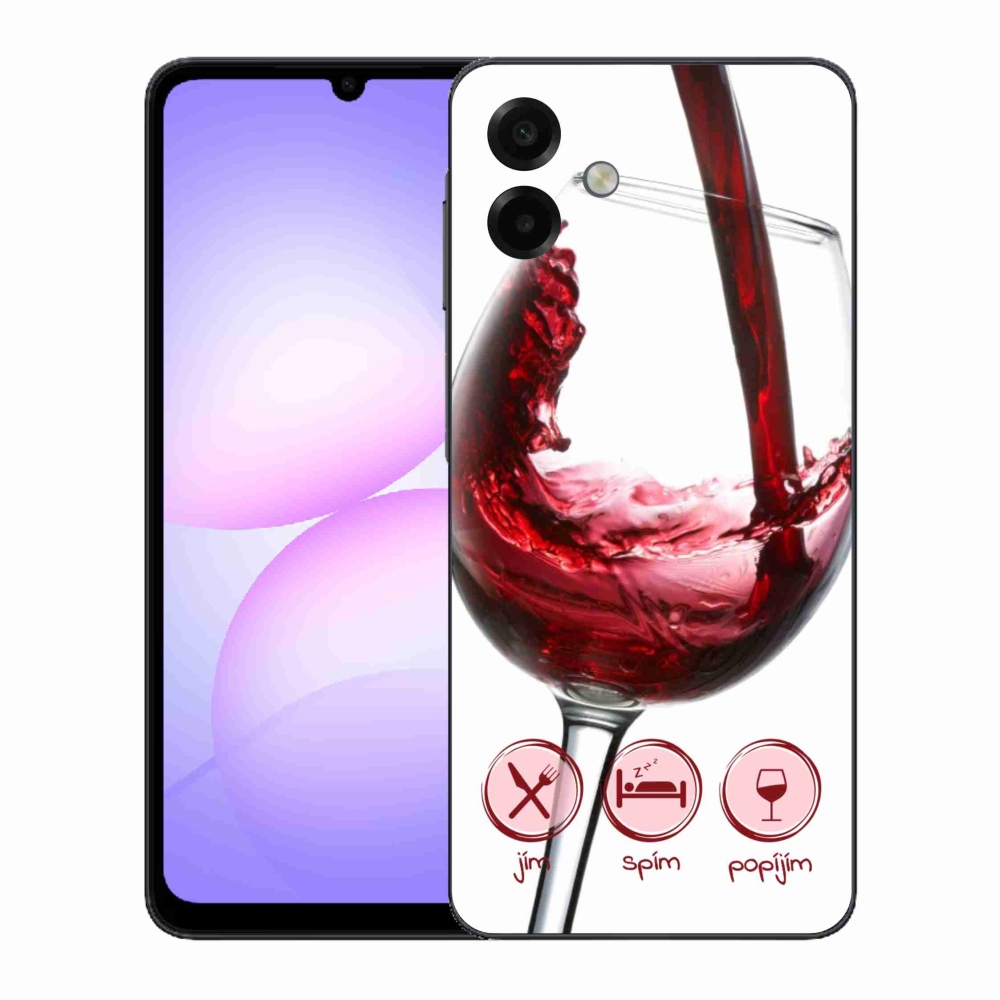 Gélový kryt mmCase na Samsung Galaxy A07 4G - pohár vína červené