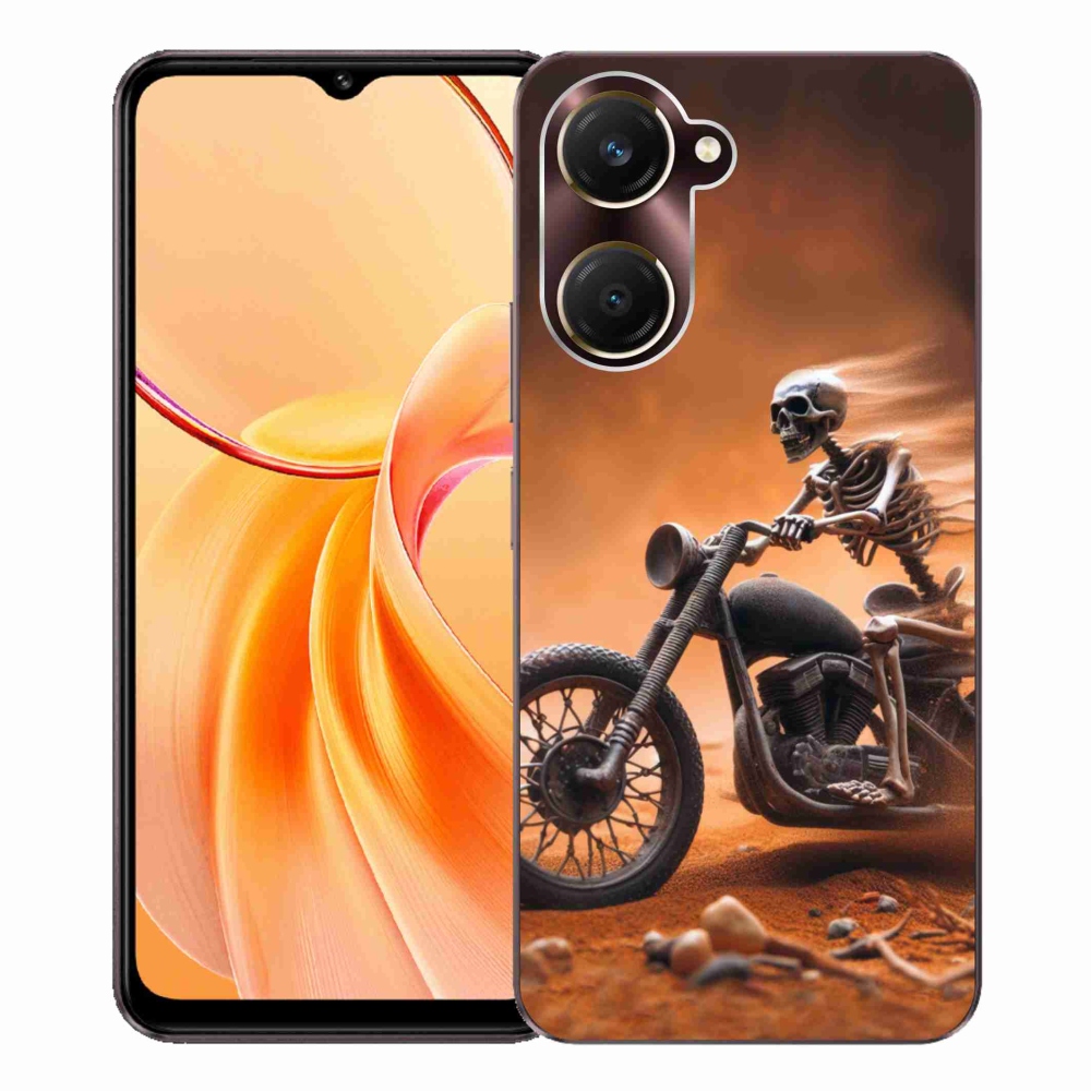 Gélový kryt mmCase na Vivo Y28s 5G - kostra na motorke