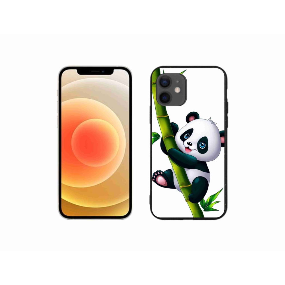 Gélový kryt mmCase na iPhone 12 mini - panda na bambuse