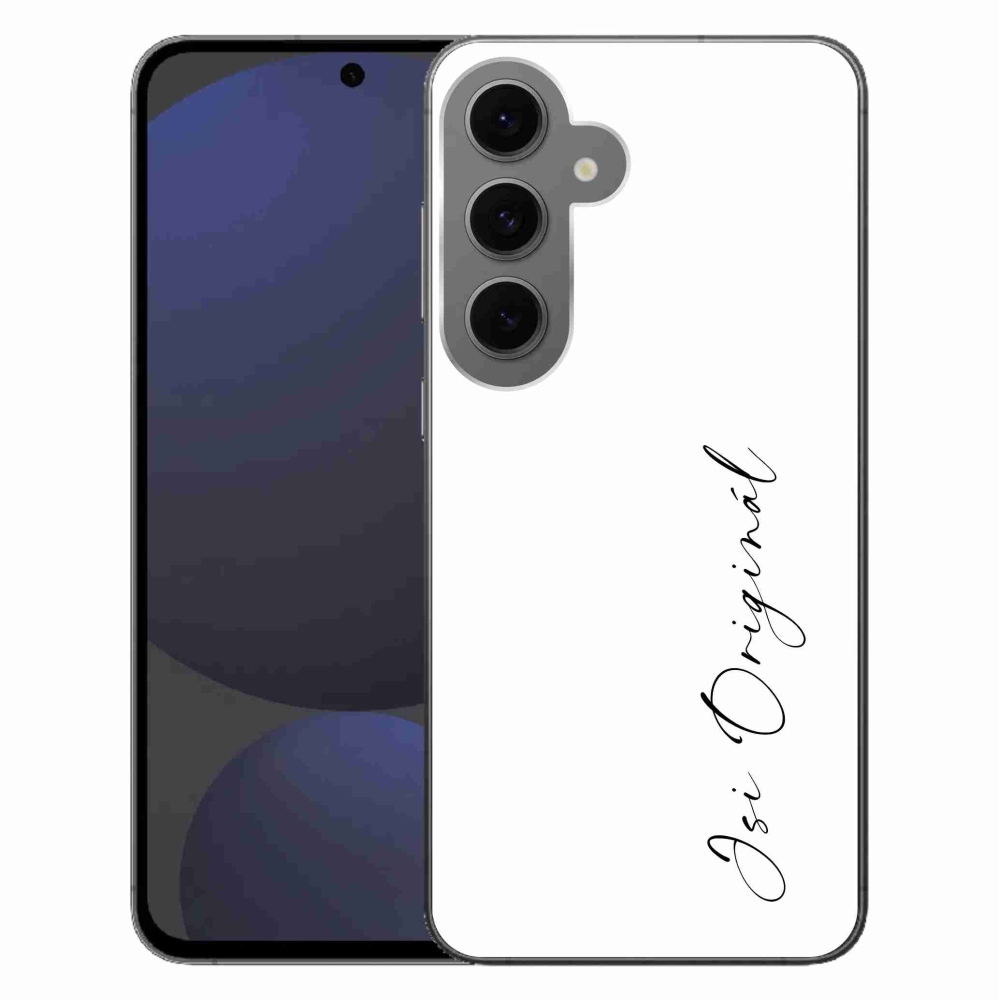 Gélový kryt mmCase na Samsung Galaxy S24 FE - si originál biele pozadie