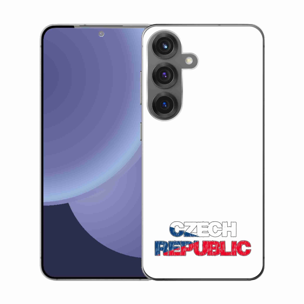 Gélový kryt mmCase na Samsung Galaxy S25 - Czech Republic biele pozadie