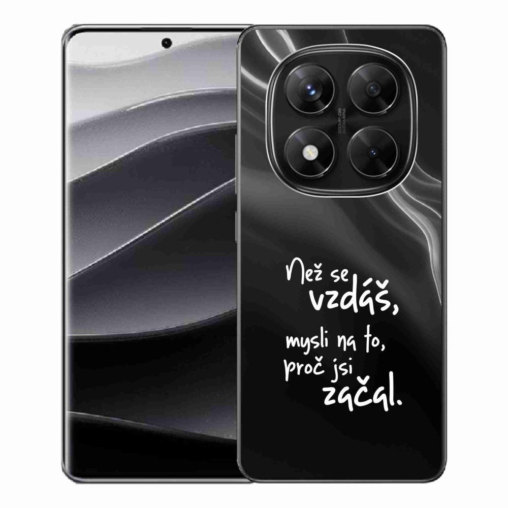 Gélový kryt mmCase na Xiaomi Redmi Note 14 Pro 5G/Poco X7 5G - citát 2 čierne pozadie