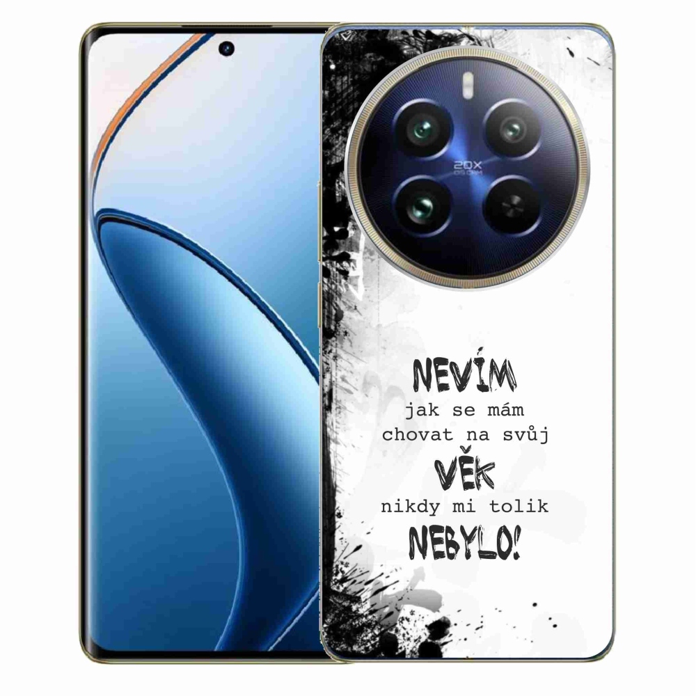 Gélový kryt mmCase na Realme 12 Pro 5G/12 Pro+ 5G - vtipný text 14 biele pozadie