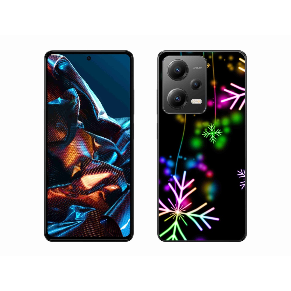 Gélový kryt mmCase na mobil Xiaomi Redmi Note 12 Pro 5G - farebné vločky