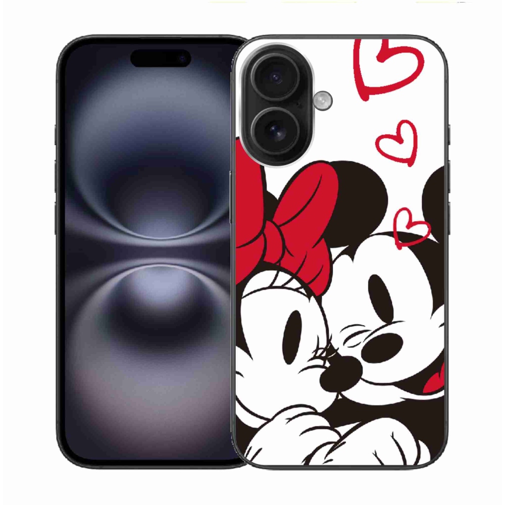 Gélový kryt mmCase na iPhone 16 - minnie a mickey