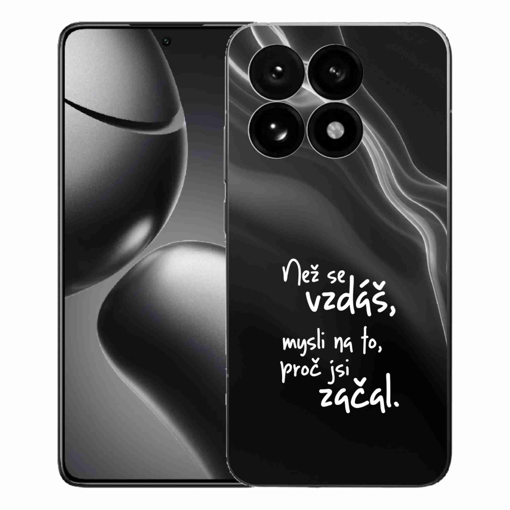 Gélový kryt mmCase na Xiaomi 15T - citát 2 čierne pozadie
