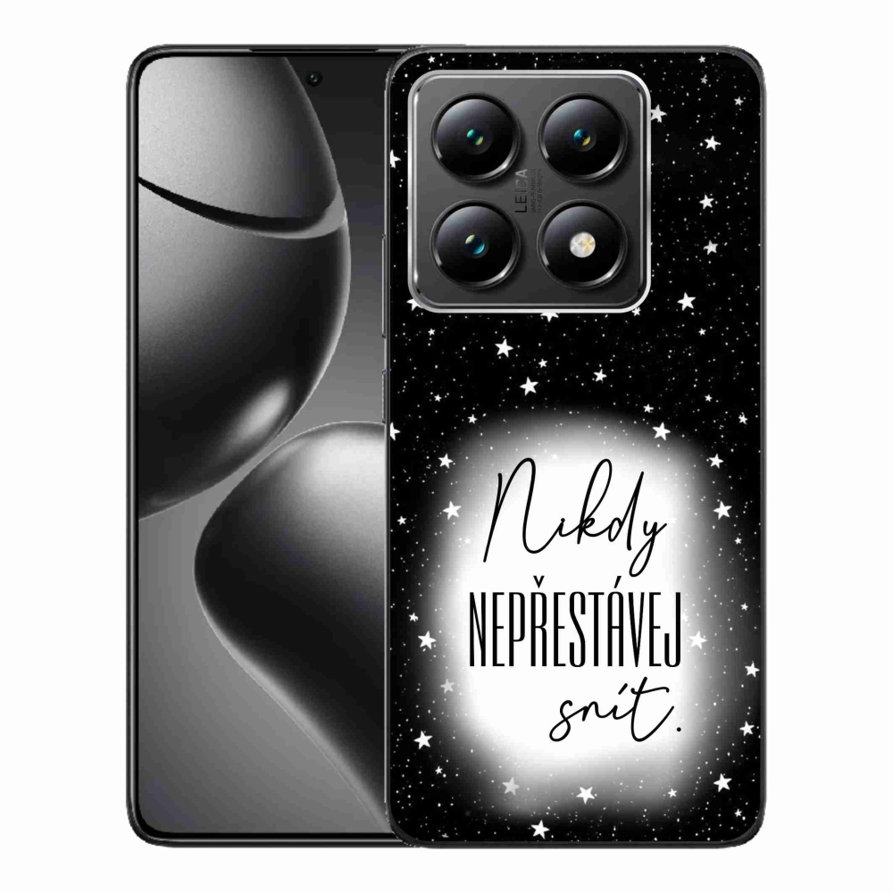 Gélový kryt mmCase na Xiaomi 14T - citát 1 bieločierne pozadie