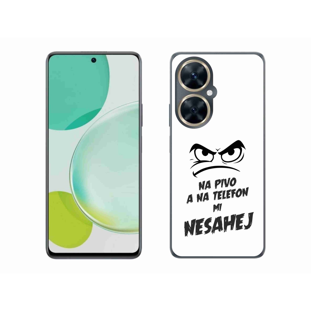 Gélový kryt mmCase na Huawei Nova 11i - pivný motív 2 biele pozadie