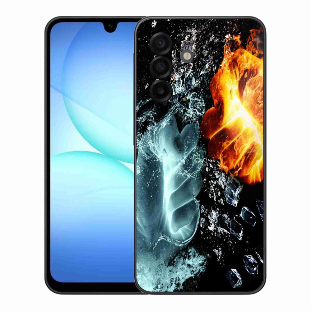 Gélový kryt mmCase na Samsung Galaxy A17 4G/5G - voda a oheň