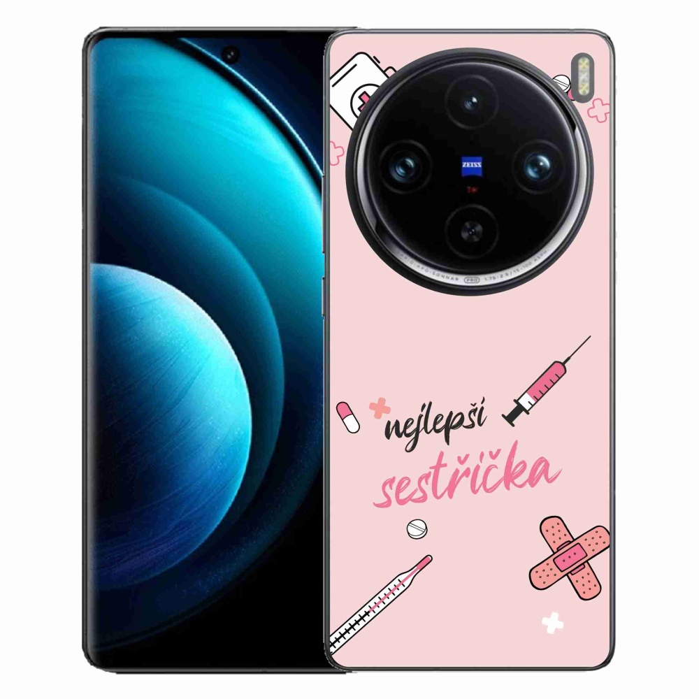 Gélový kryt mmCase na Vivo X100 Pro 5G - najlepšia sestrička ružové pozadie