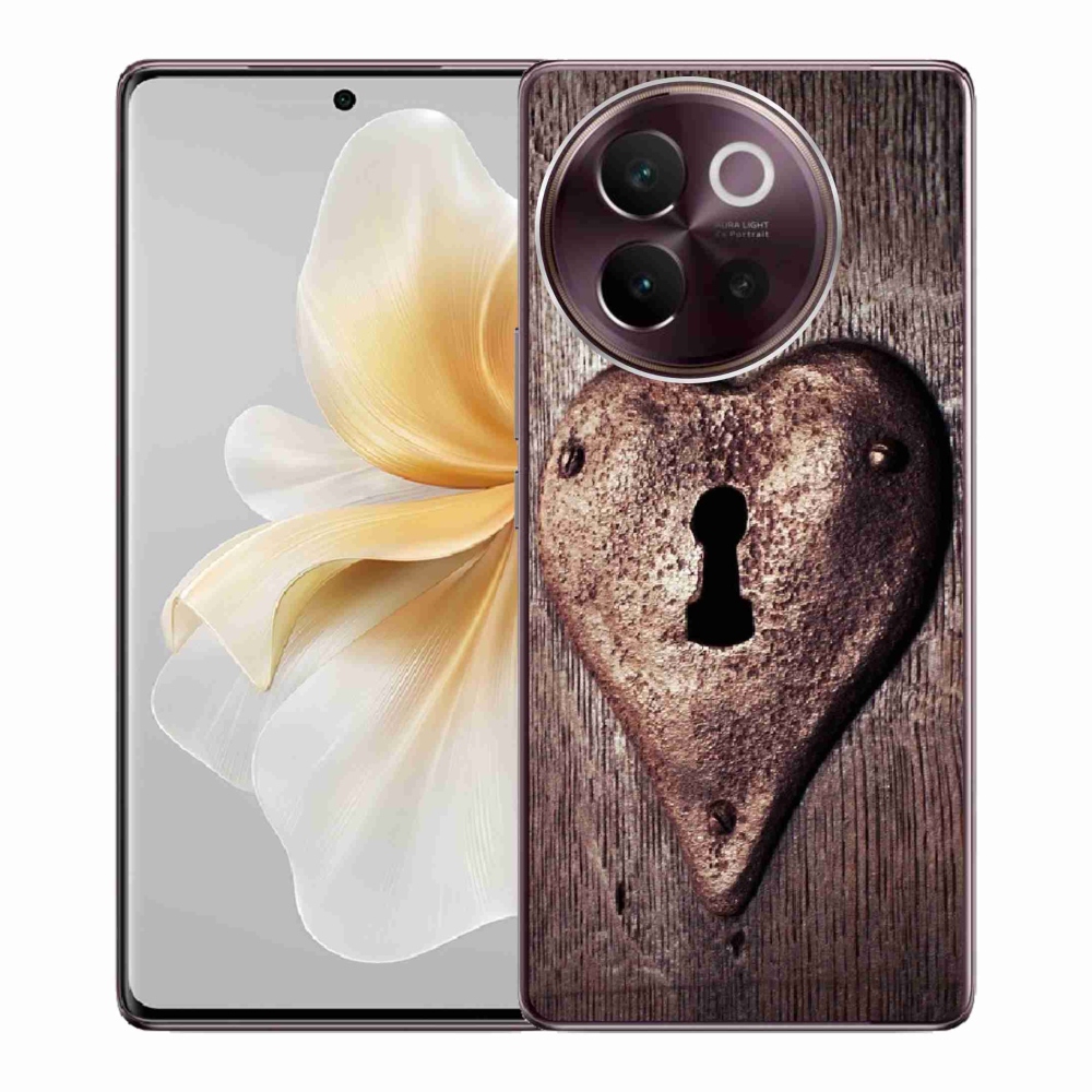 Gélový kryt mmCase na Vivo V40 Lite 5G - zámok v tvare srdca