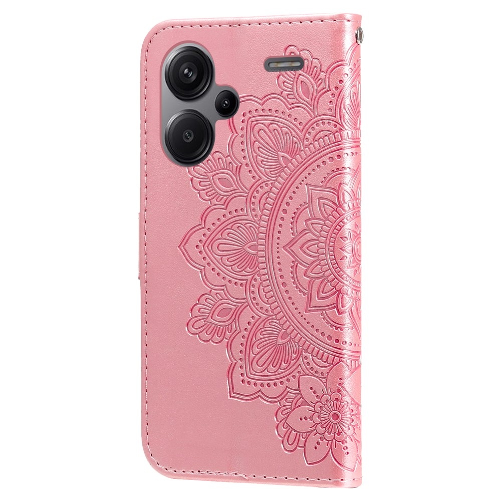 Mandala knižkové púzdro na Xiaomi Redmi Note 13 Pro+ 5G - ružové