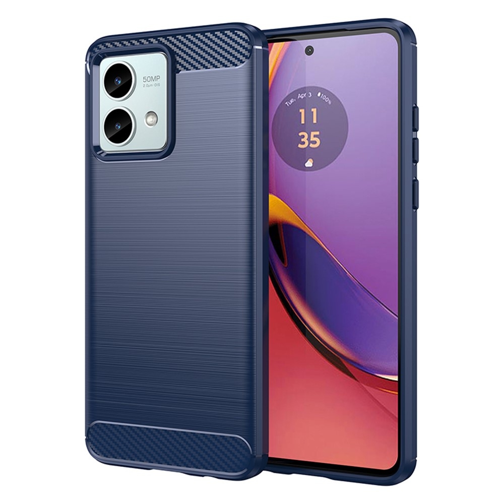 Carbon odolný gélový obal na Motorola Moto G84 5G - modrý