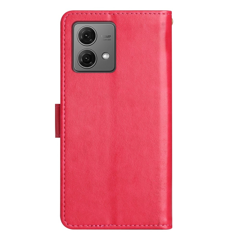 Flowers knižkové púzdro na Motorola Moto G85 5G - červené