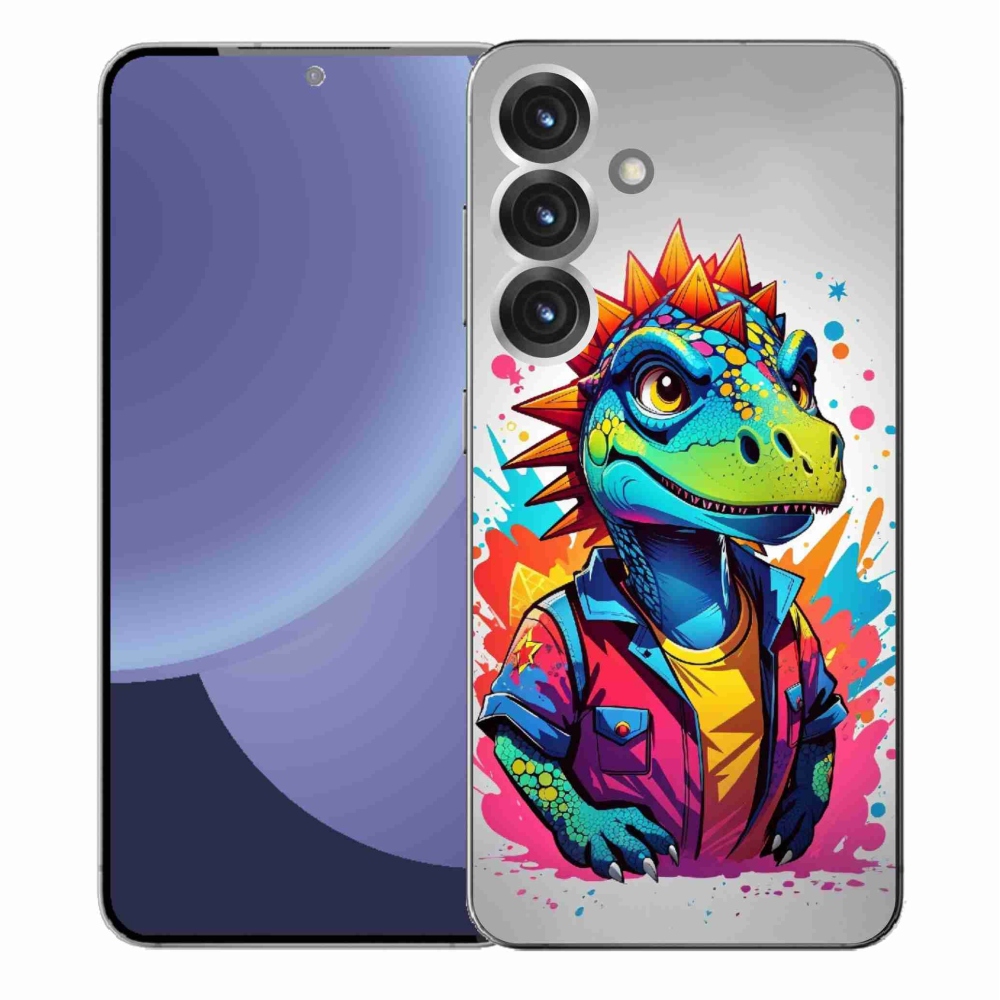 Gélový kryt mmCase na Samsung Galaxy S25+ - farebný dinosaurus