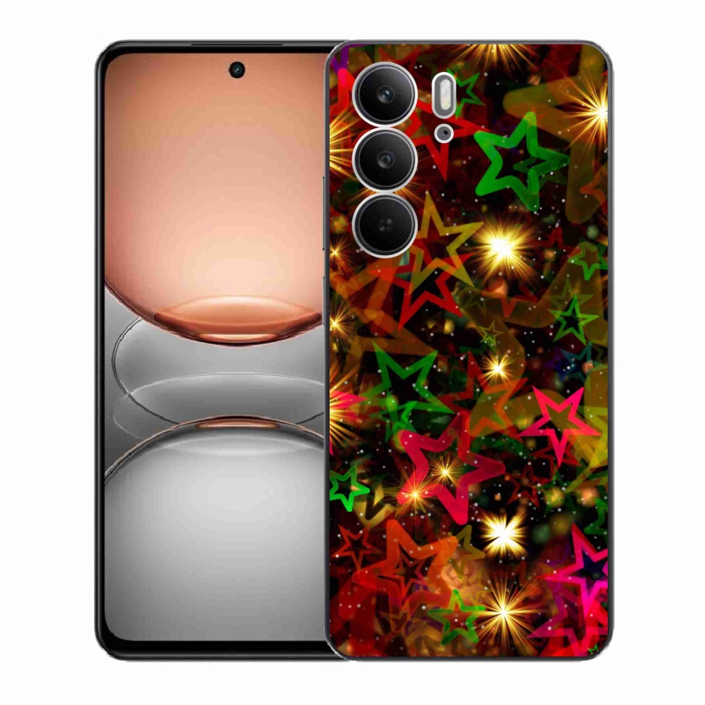 Gélový kryt mmCase na Realme C75 - farebné hviezdičky