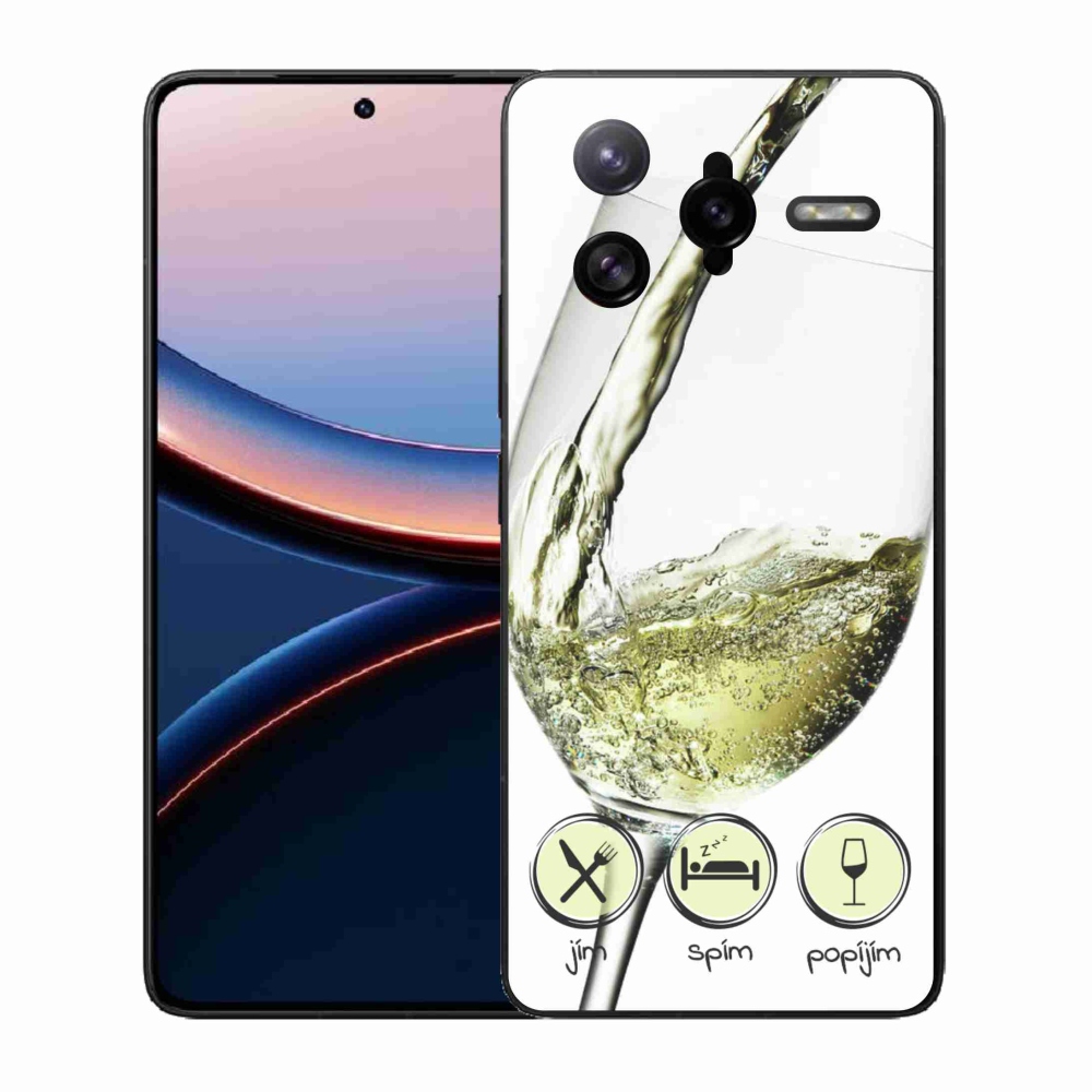 Gélový kryt mmCase na Xiaomi Poco F7 Ultra - pohár vína bielej