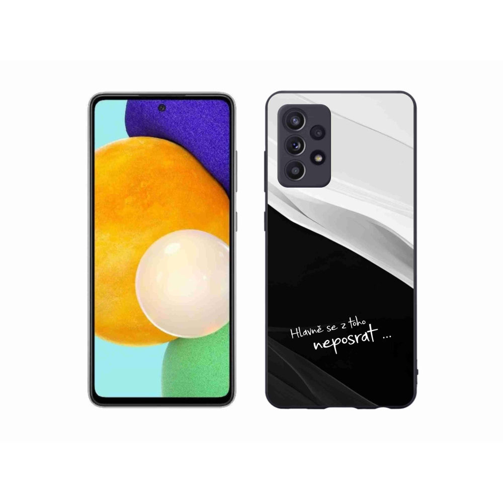 Gélový kryt mmCase na Samsung Galaxy A52/A52 5G - vtipný text 13 čiernobiele pozadie
