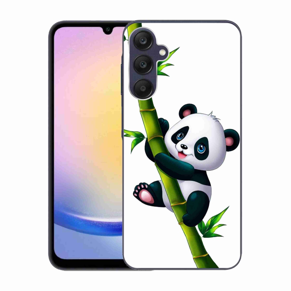 Gélový kryt mmCase na Samsung Galaxy A25 5G - panda na bambuse