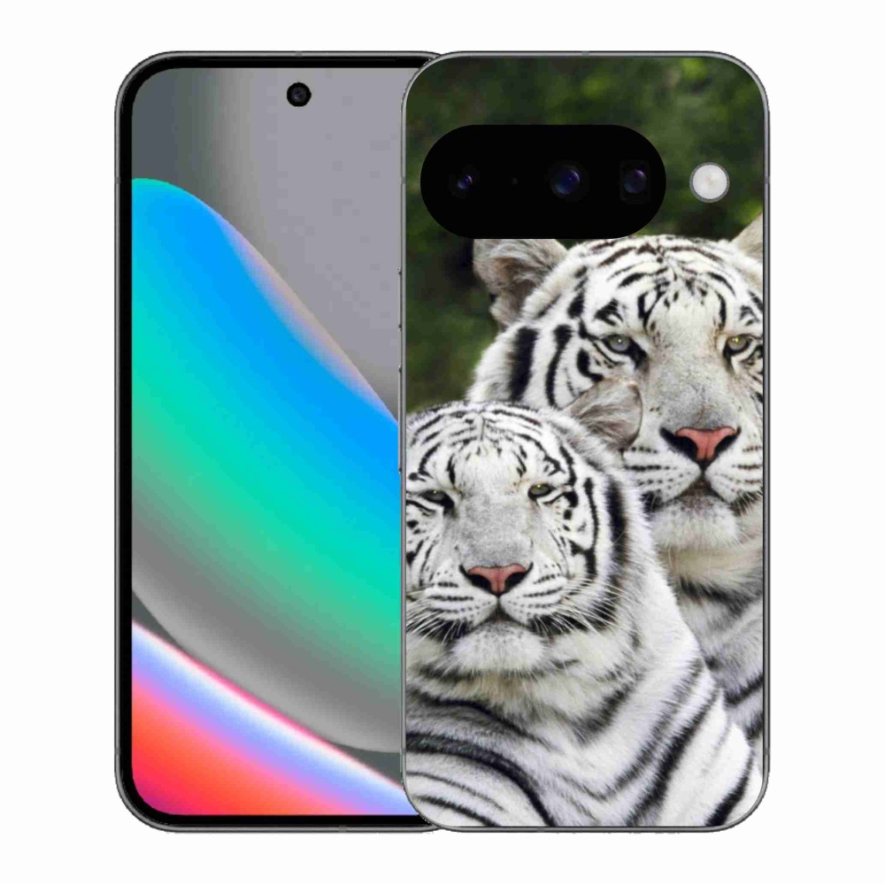 Gélový kryt mmCase na Google Pixel 10 - bieli tigre