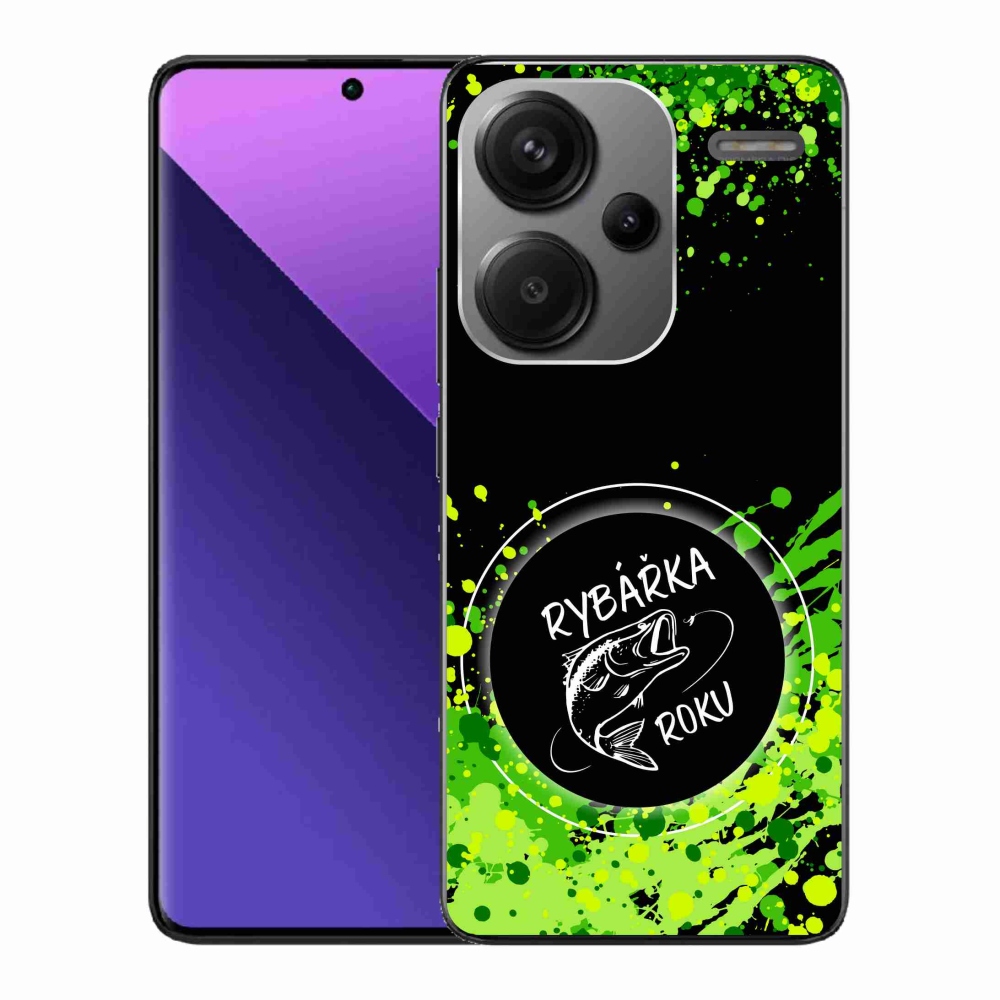 Gélový kryt mmCase na Xiaomi Redmi Note 13 Pro+ 5G - rybárka roka čierne pozadie