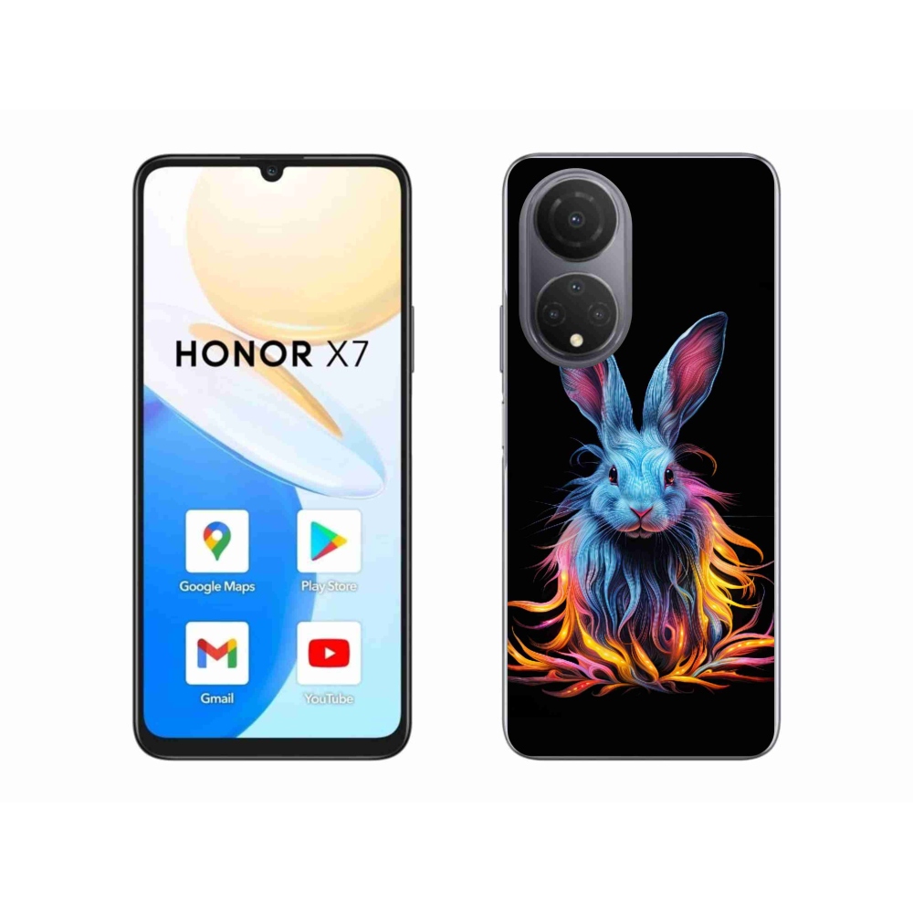 Gélový kryt mmCase na Honor X7 - abstraktný zajac